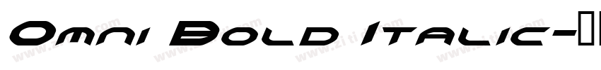 Omni Bold Italic字体转换